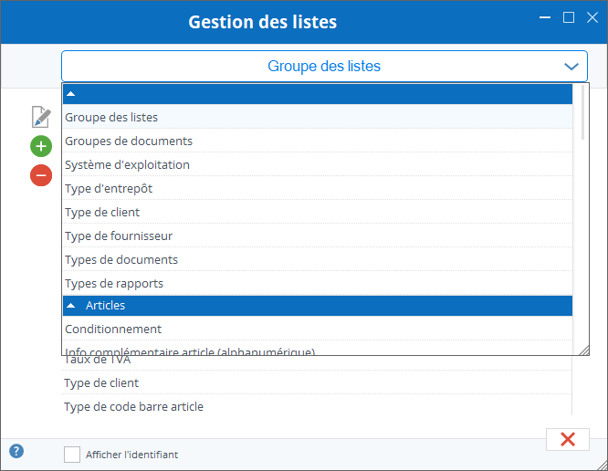 gestion des listes